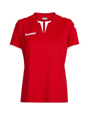 CORE WOMENS SS JERSEY / Krageneinsatz und Ärmelbündchen in Kontrastfarben