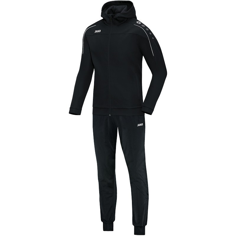 Trainingsanzug Polyester Classico mit Kapuze / Shiny-Polyester-Tricot